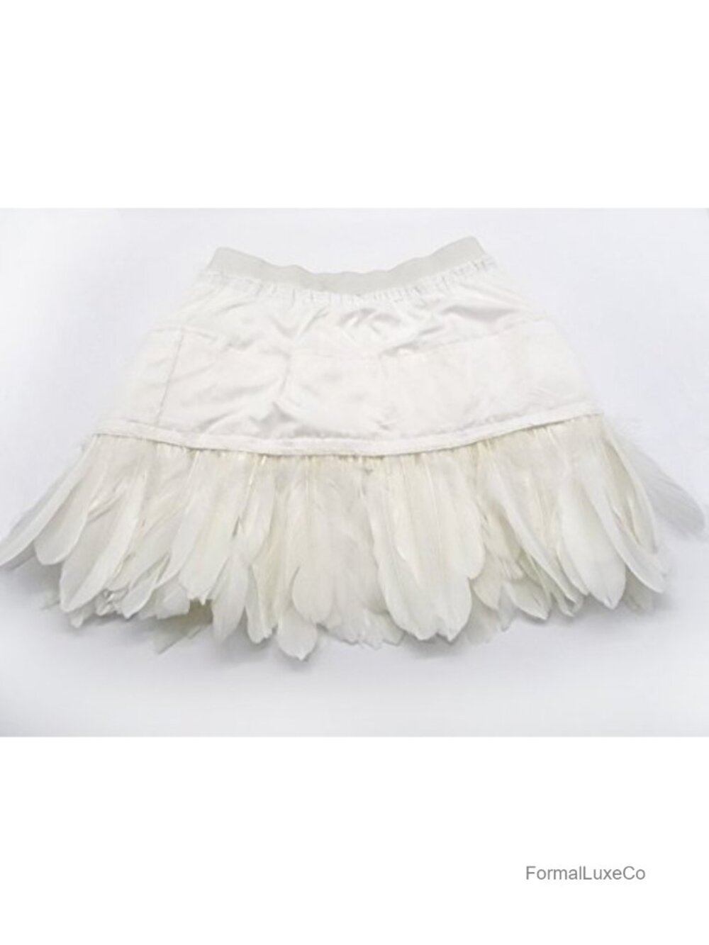 Goose Feather Mini A-Line Skirt Elastic Waist Cosplay Costume Party - Picture 5 of 6